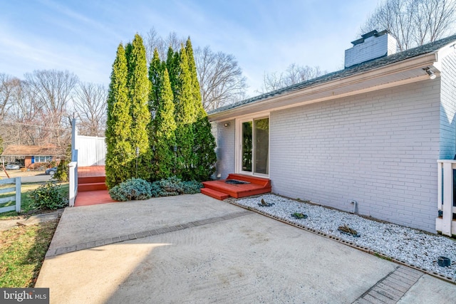 view of patio with fence