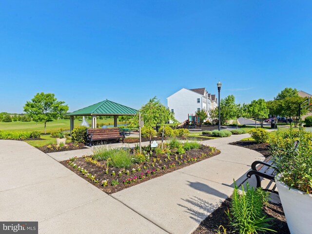 view of community featuring a gazebo