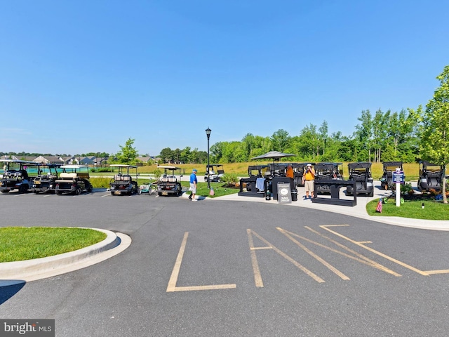 view of uncovered parking lot