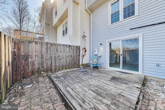 wooden terrace with fence