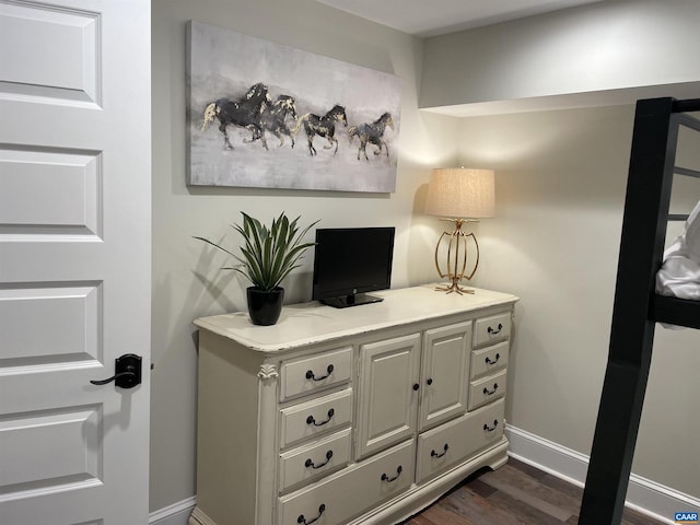 details with baseboards and wood finished floors