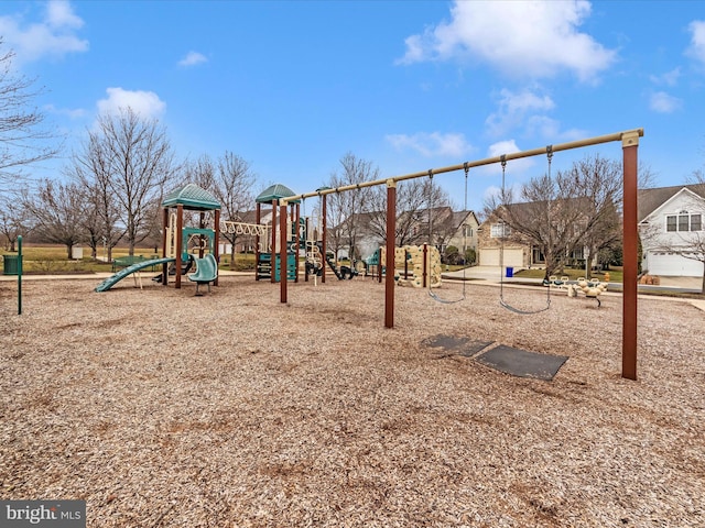 view of community jungle gym