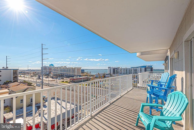 balcony with a view of city