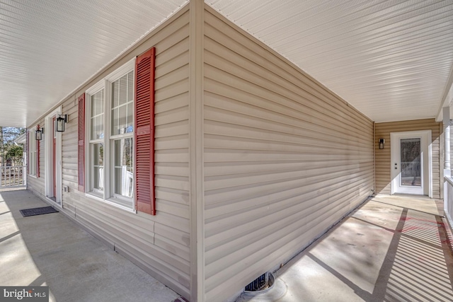 exterior space featuring covered porch