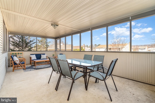 view of sunroom