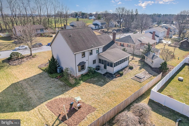 bird's eye view featuring a residential view