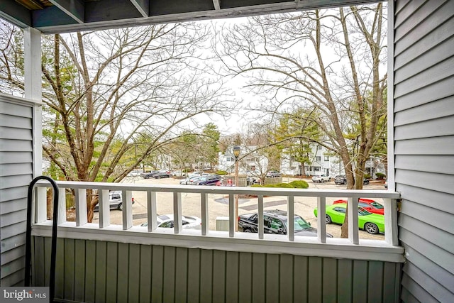 balcony with a residential view