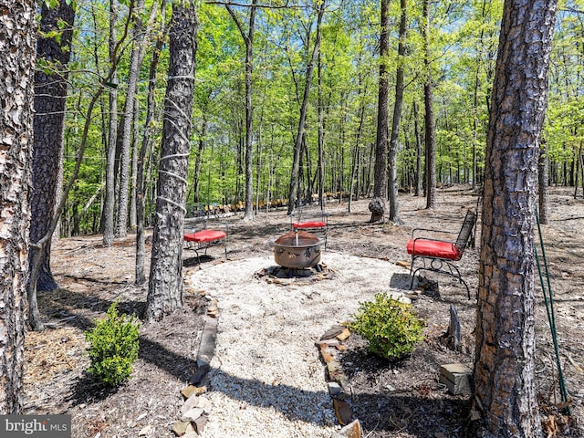777 Timber Ln, Berkeley Springs, WV 25411 - view of yard featuring a fire pit