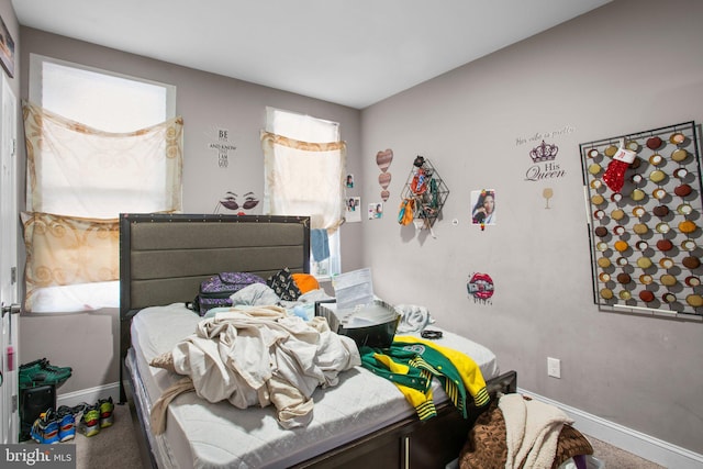 bedroom with baseboards