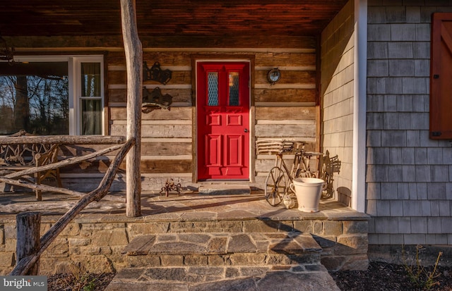 view of exterior entry