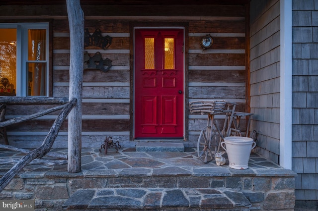 view of doorway to property