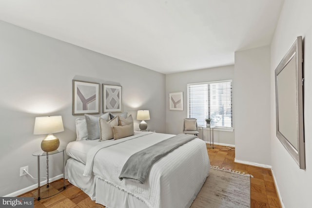 bedroom with baseboards