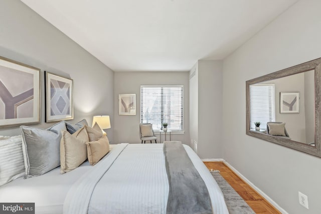 bedroom with baseboards