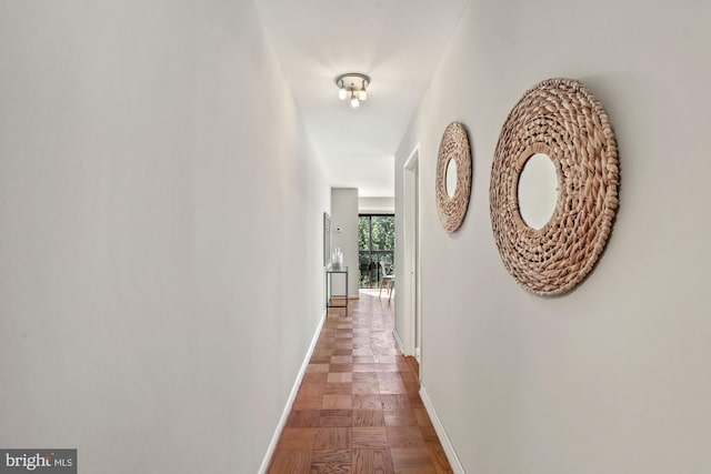 hallway with baseboards