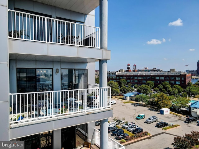 balcony with a city view