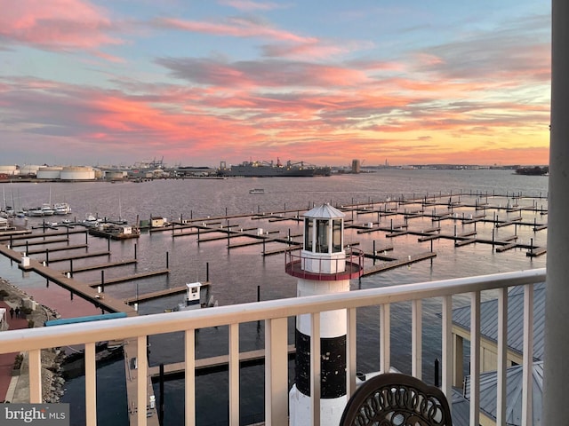 2702 Lighthouse Pt E Unit 638, Baltimore, MD 21224 - water view featuring a dock
