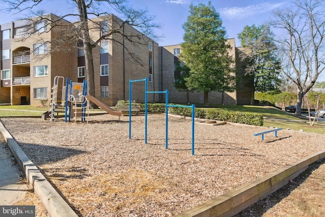 view of community jungle gym