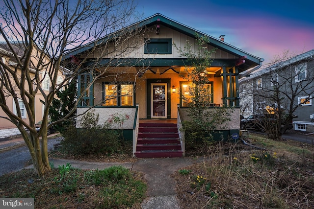 bungalow-style home with a porch