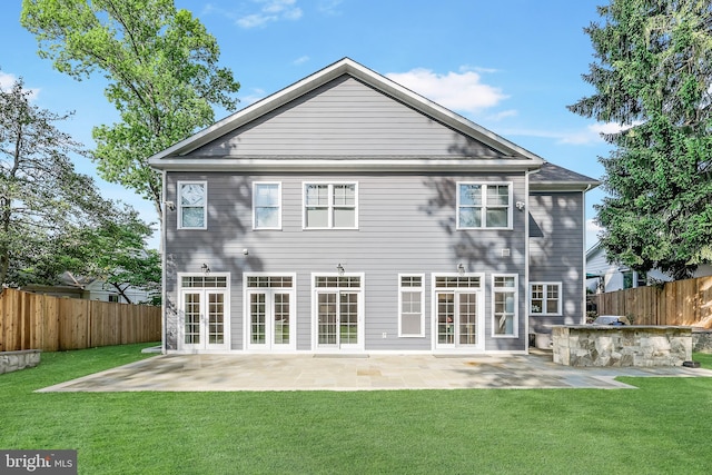 6813 Millwood Rd, Bethesda, MD 20817 - back of house with area for grilling, a patio, and french doors