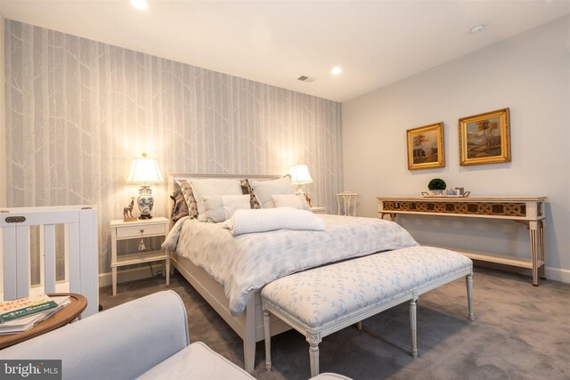 6813 Millwood Rd, Bethesda, MD 20817 - bedroom with recessed lighting, baseboards, and carpet floors