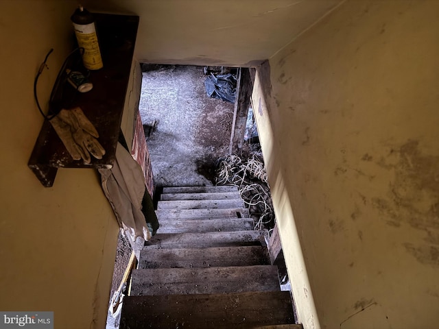 view of stairs