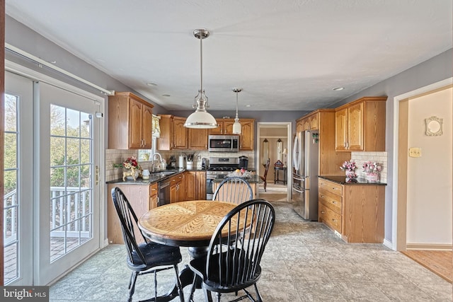 dining area with baseboards