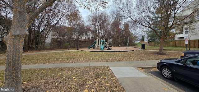 community playground featuring fence