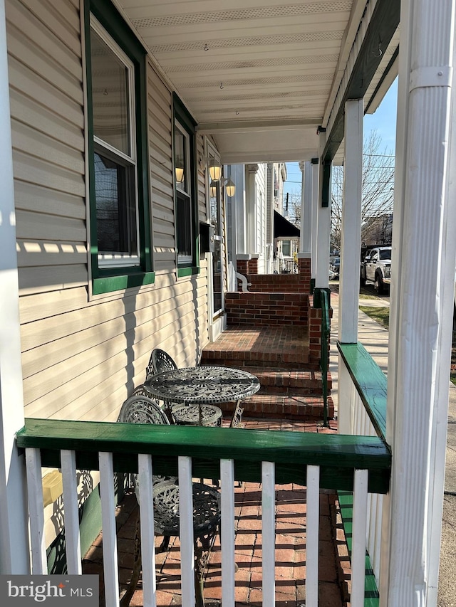 exterior space featuring a porch