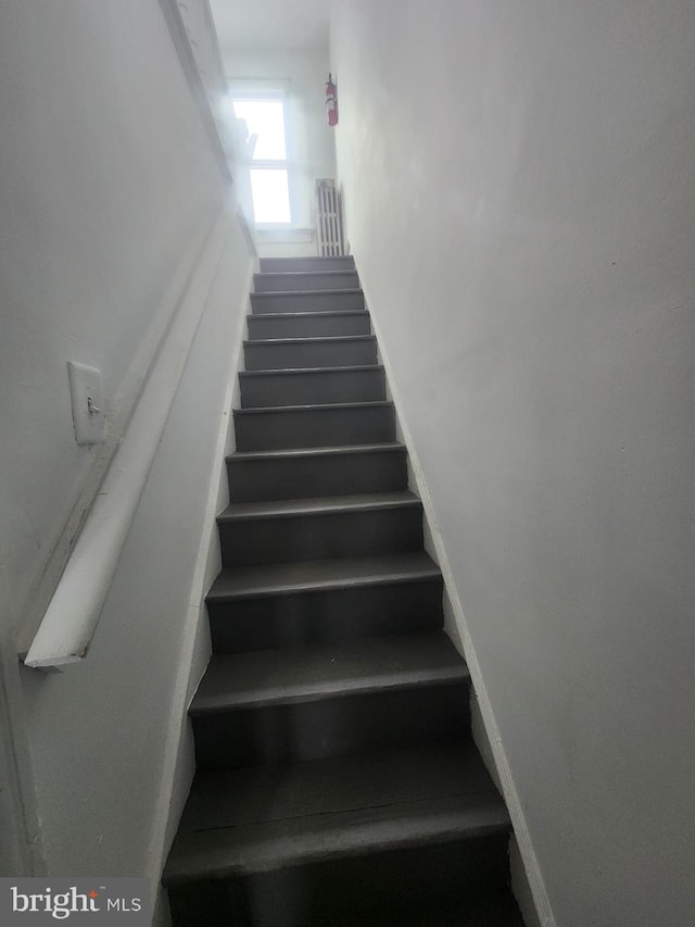 stairs with baseboards