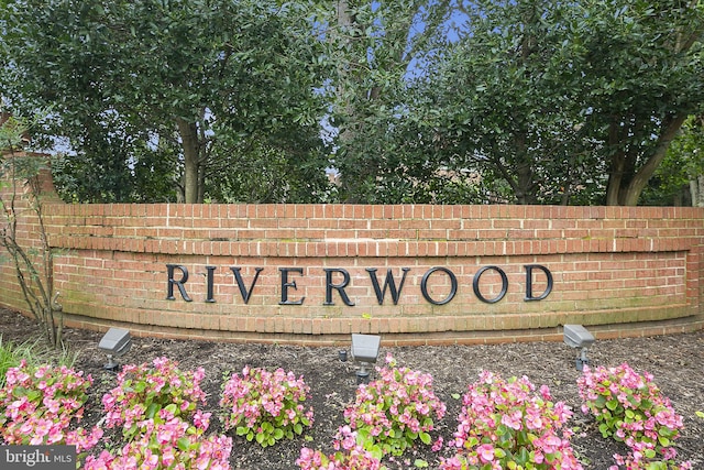 view of community sign