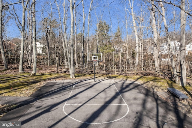 view of sport court with community basketball court