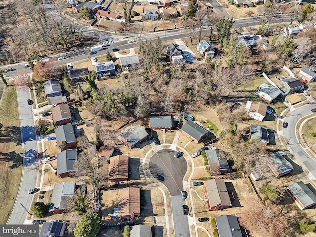 bird's eye view with a residential view