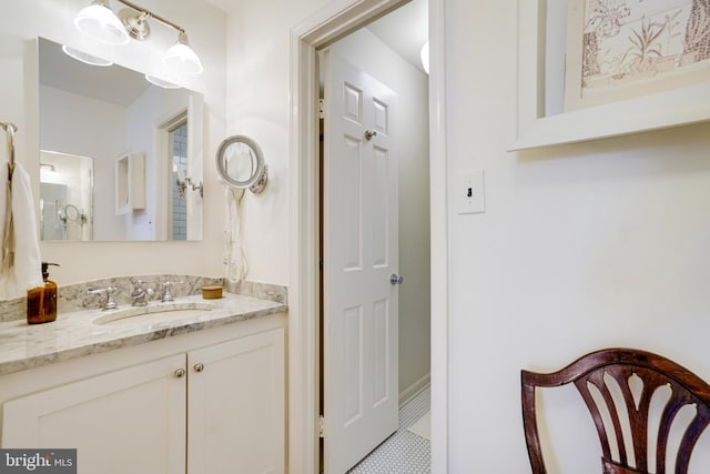 bathroom with vanity