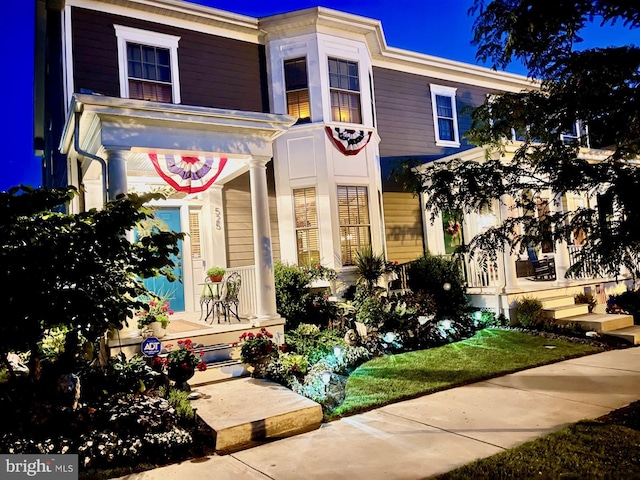 exterior space featuring covered porch