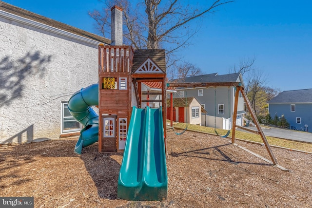 view of jungle gym