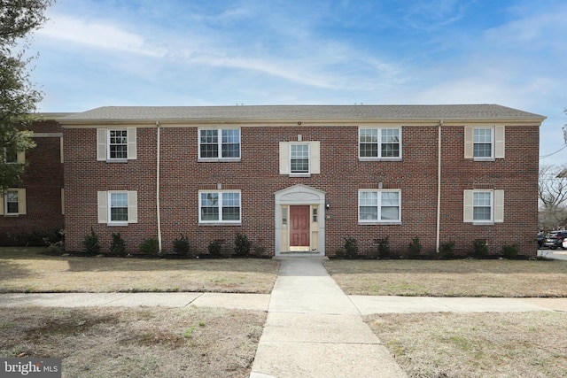 view of front of property with brick siding