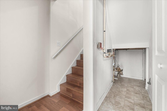 staircase with baseboards