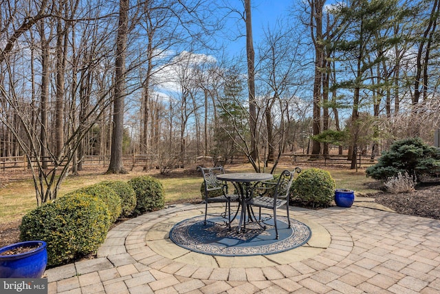 view of patio / terrace with fence