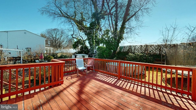 view of wooden deck