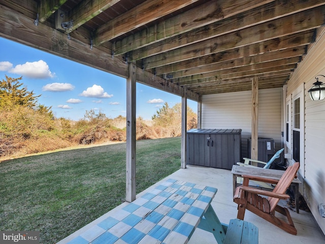 view of patio / terrace featuring central air condition unit