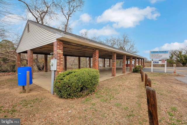 view of property's community featuring a carport