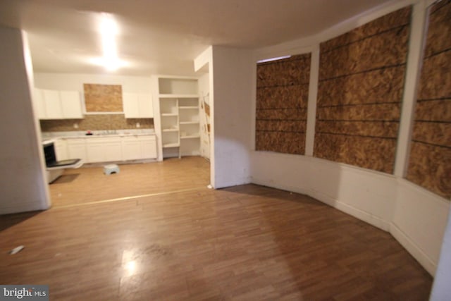 interior space with wood finished floors