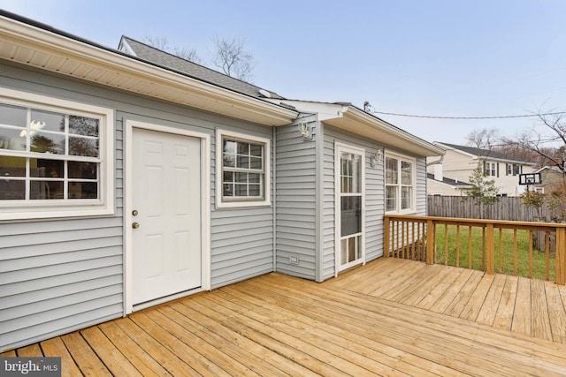 deck with fence