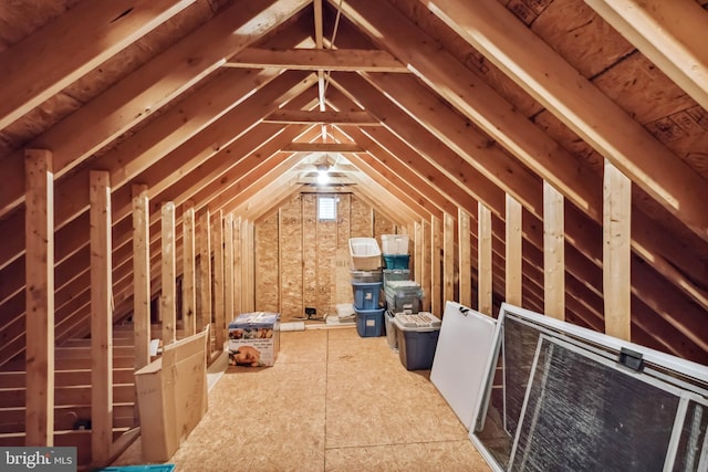 view of attic