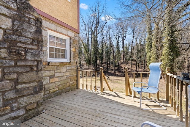 view of wooden deck