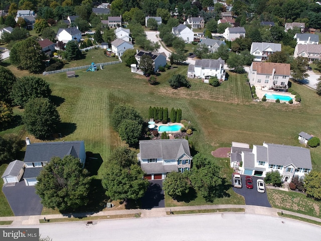 birds eye view of property featuring a residential view