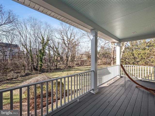 view of wooden deck