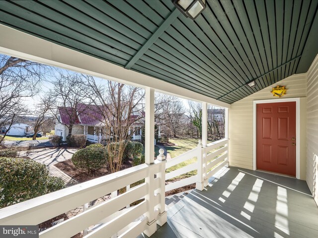 exterior space with covered porch