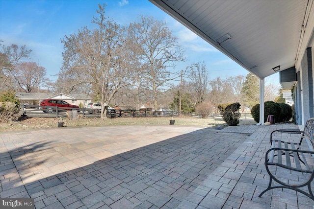 view of patio / terrace with fence