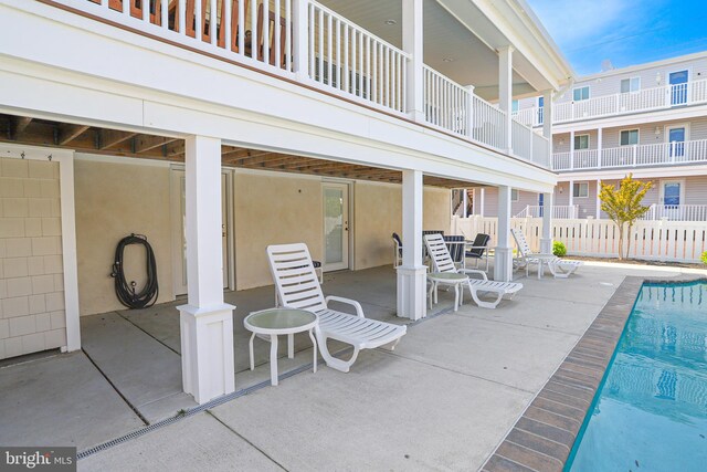 285 78th St, Avalon, NJ 08202 - view of swimming pool with fence and a patio